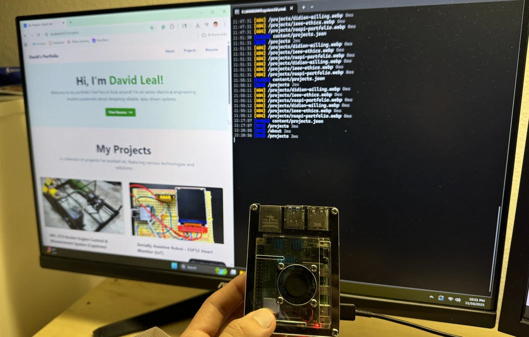 Portfolio Website (Self-Hosted on Raspberry Pi 4) thumbnail